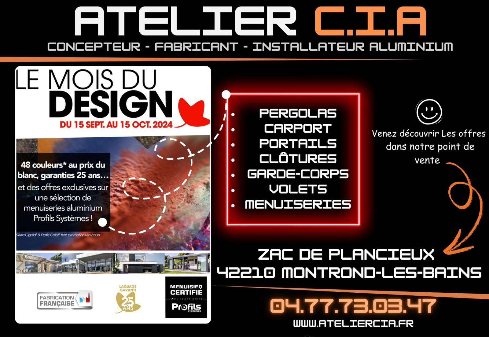 LE MOIS DU DESIGN CHEZ ATLIER CIA du 15 SEPTEMBRE au 15 OCTOBRE 2024