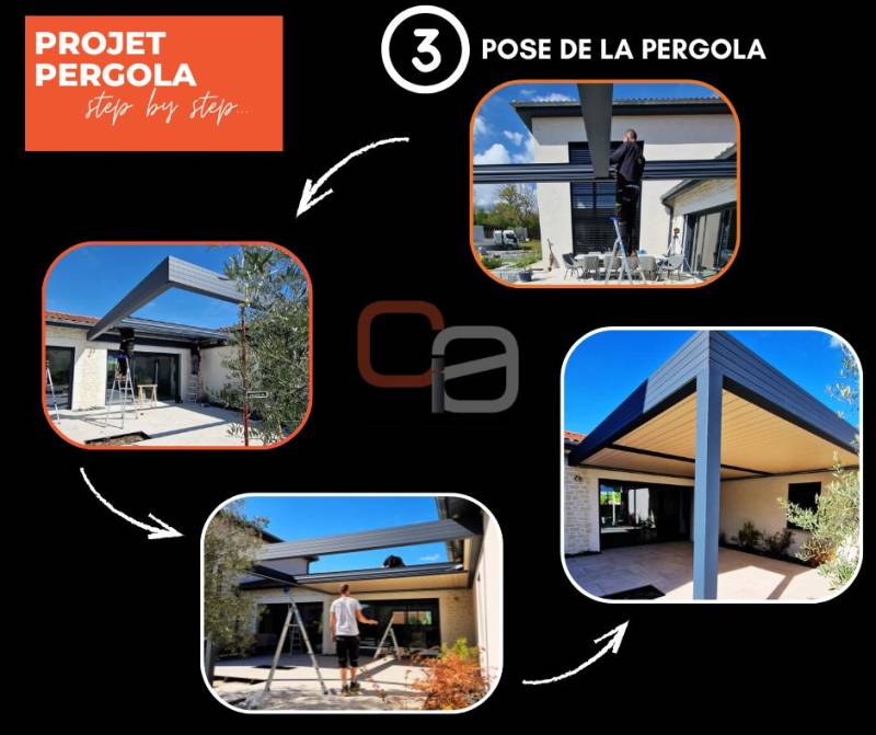 UN PROJET PERGOLA à CHAMPDIEU ... Step By Step !